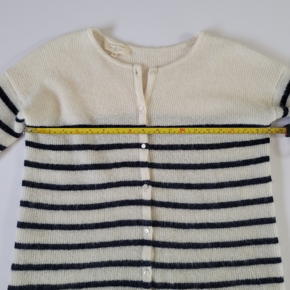 Sezane Navy/Ecru Stripe Gaspard Cardigan, Size XS - Picture 6 of 9